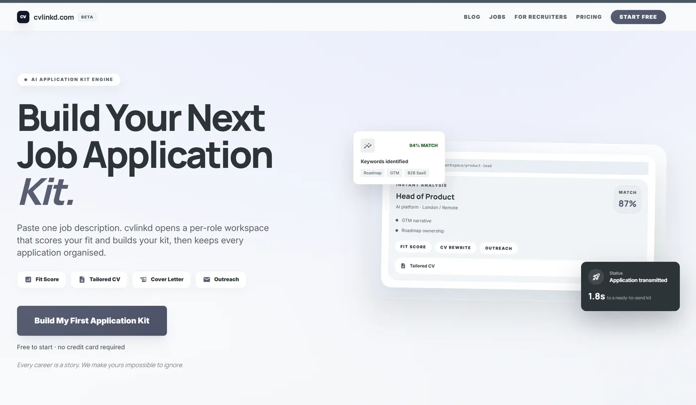 cvlinkd.com screenshot